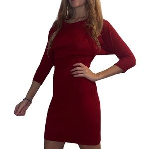 Red sweater dress M
